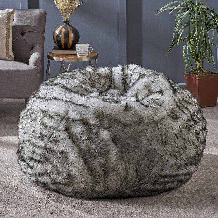 Greyleigh Hamblen Standard Faux Fur Classic Bean Bag & Reviews Wayfair